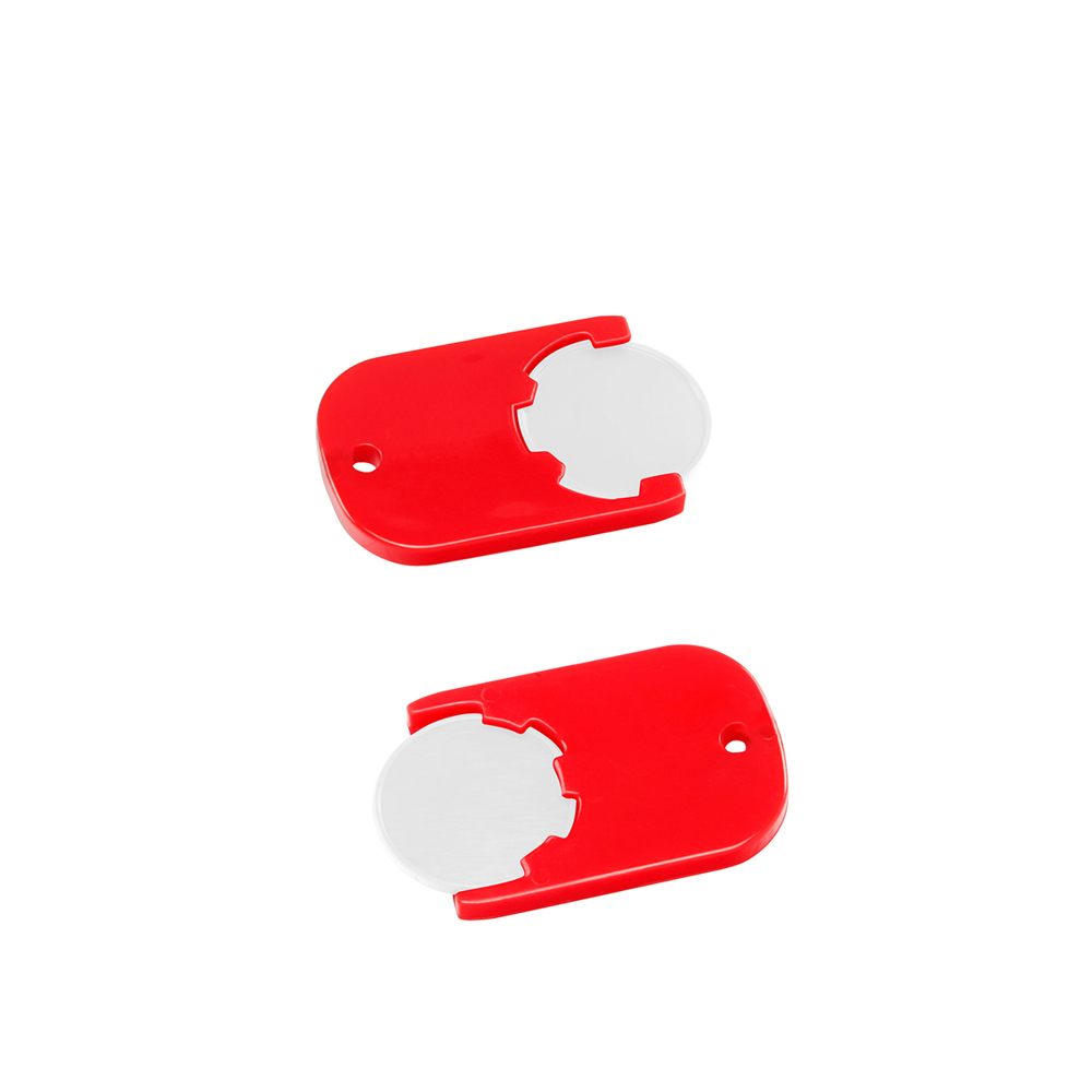 Chiphalter mit 1€-Chip "Gamma" - Weiß/Rot