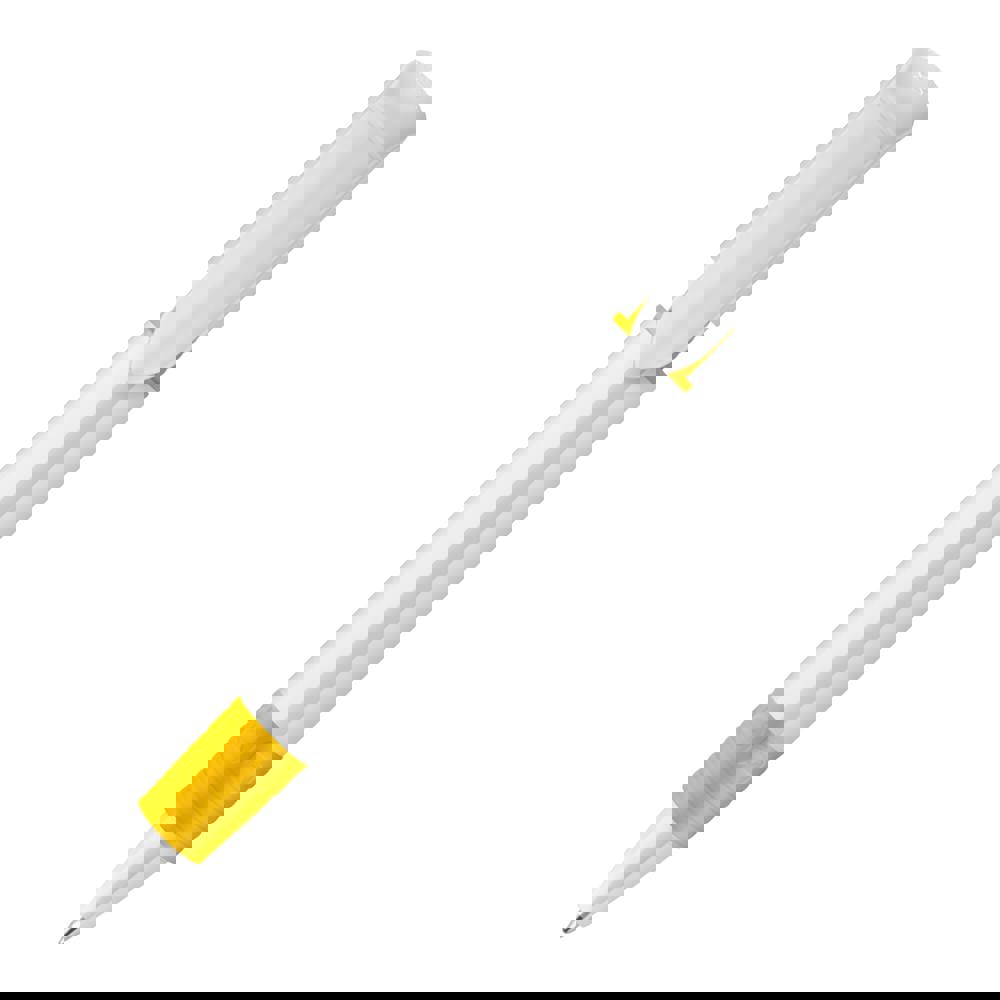 Kugelschreiber S40 Grip hardcolour - Weiss / Gelb