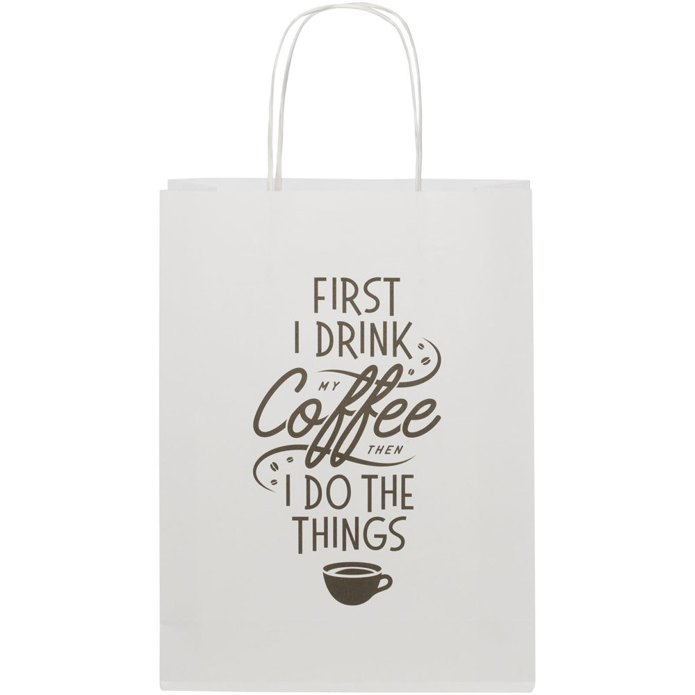 Kraftpapiertasche 120 g/m² mit gedrehten Griffen – 24 × 9 × 32 cm