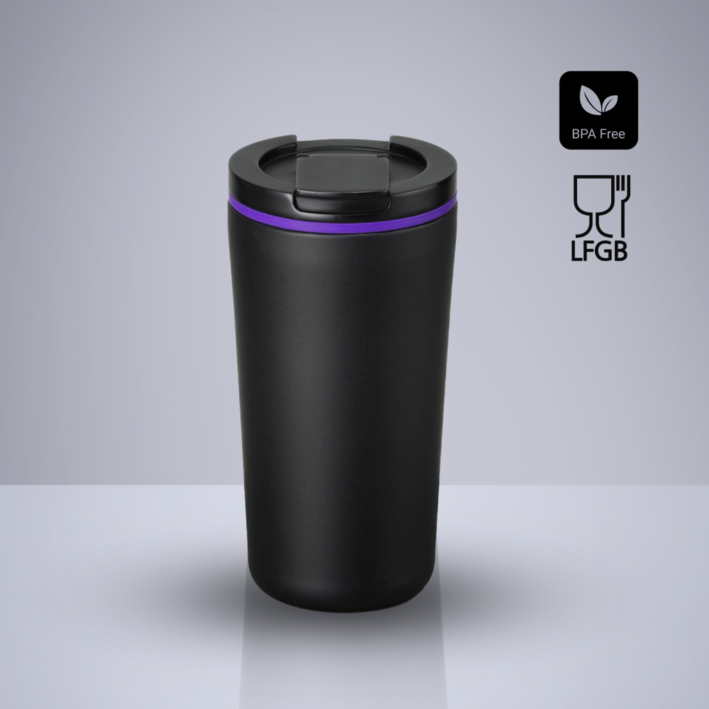 Dynamic Thermobecher mit Kupferschicht, 370 ml - Violett