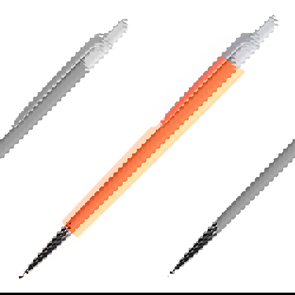Kugelschreiber Prisma mit NFC-Tag - Orange / Weiss