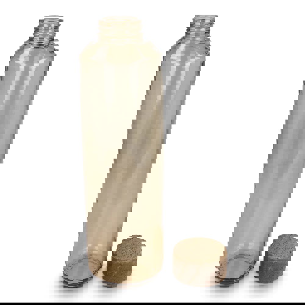 InSideOut Recycelte Glaswasserflasche ReuuZ mit Holzverschluss 650 ml