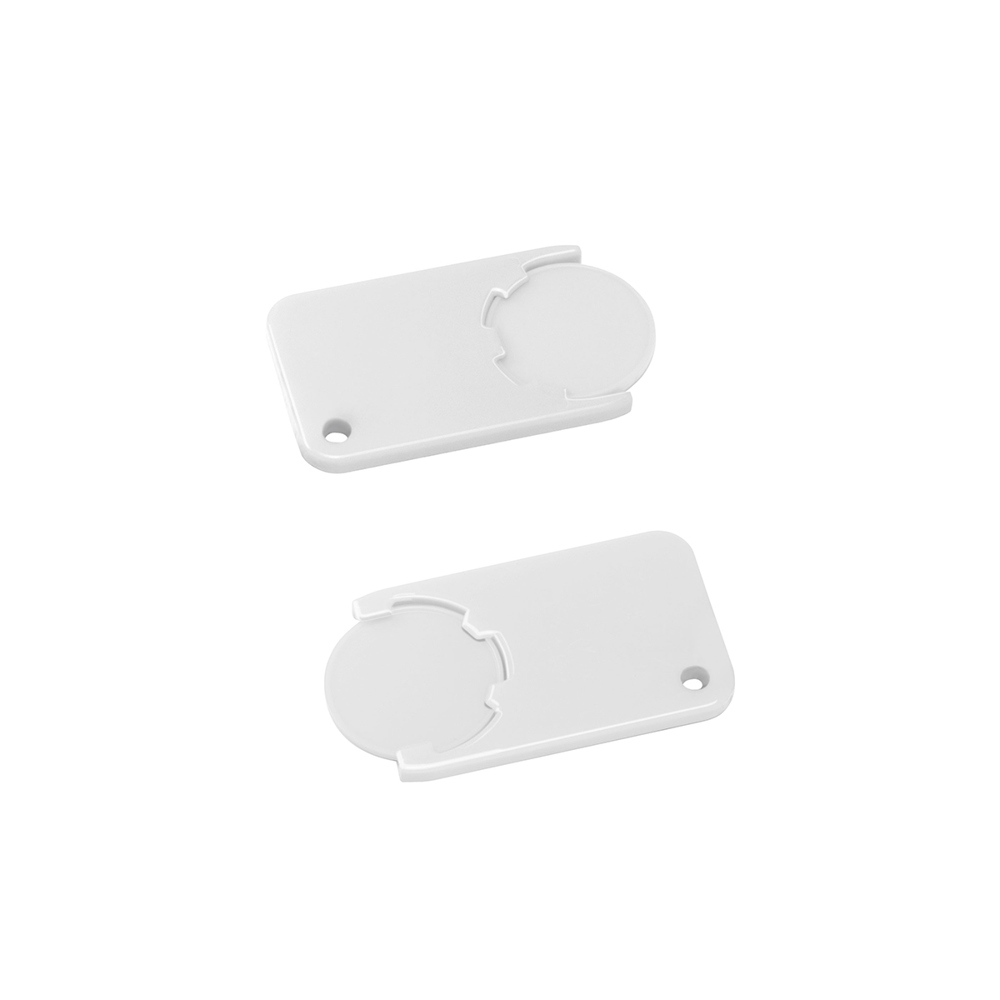 Chiphalter mit 1€-Chip "Beta" - Weiß/Weiß