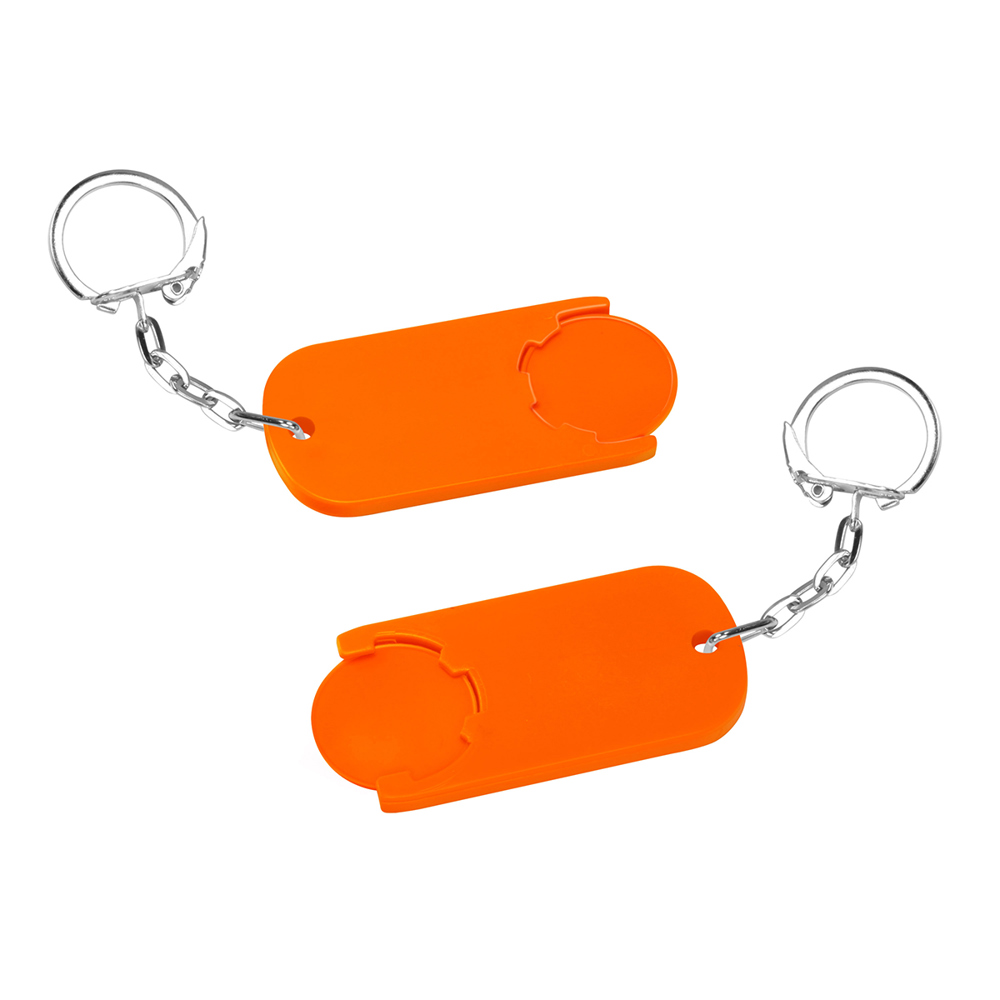 Chiphalter mit 1€-Chip "Alpha" - orange/orange