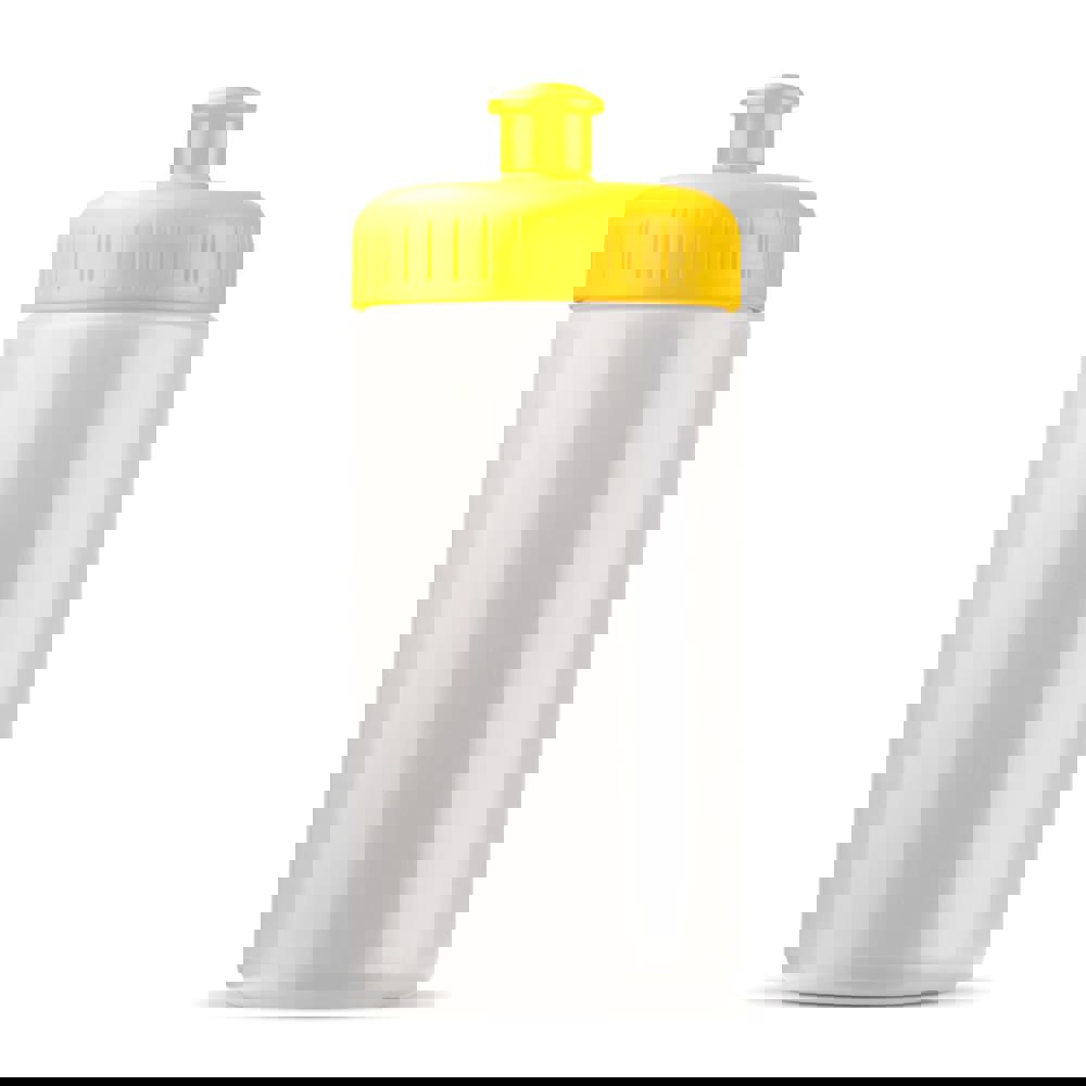 Sportflasche auf Biobasis 500ml basic - Weiss / Gelb
