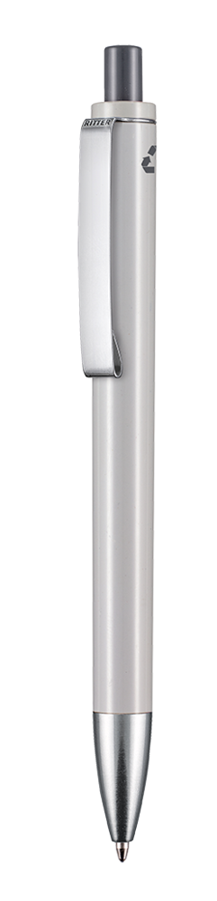 Kugelschreiber EXOS RECYCLED - grau recycled/dunkel grau