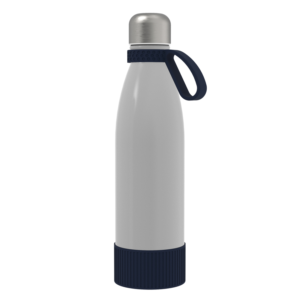 Trinkflasche RETUMBLER-myTOULON - grau, marineblau