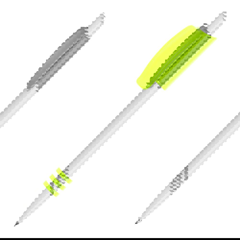 Kugelschreiber Tropic hardcolour - Weiss / Hellgrün