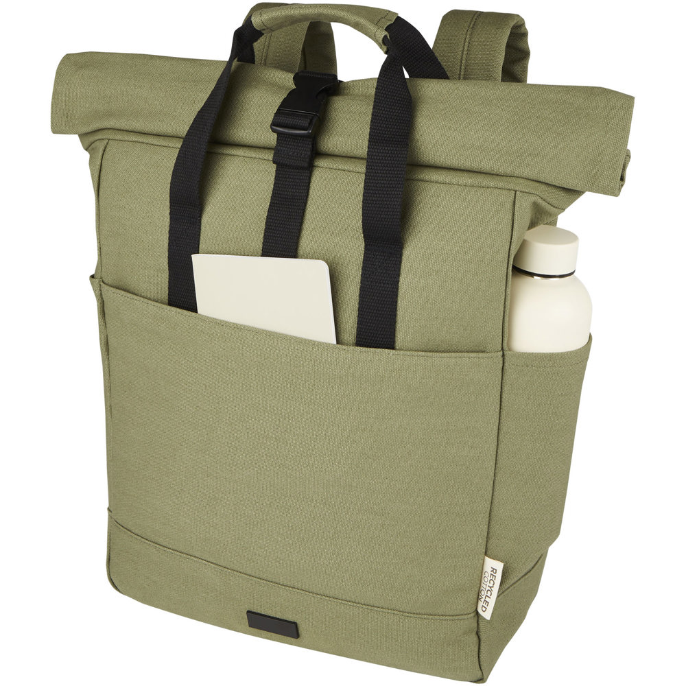 Joey 15" GRS Rolltop Laptoprucksack aus recyceltem Canvas 15 L