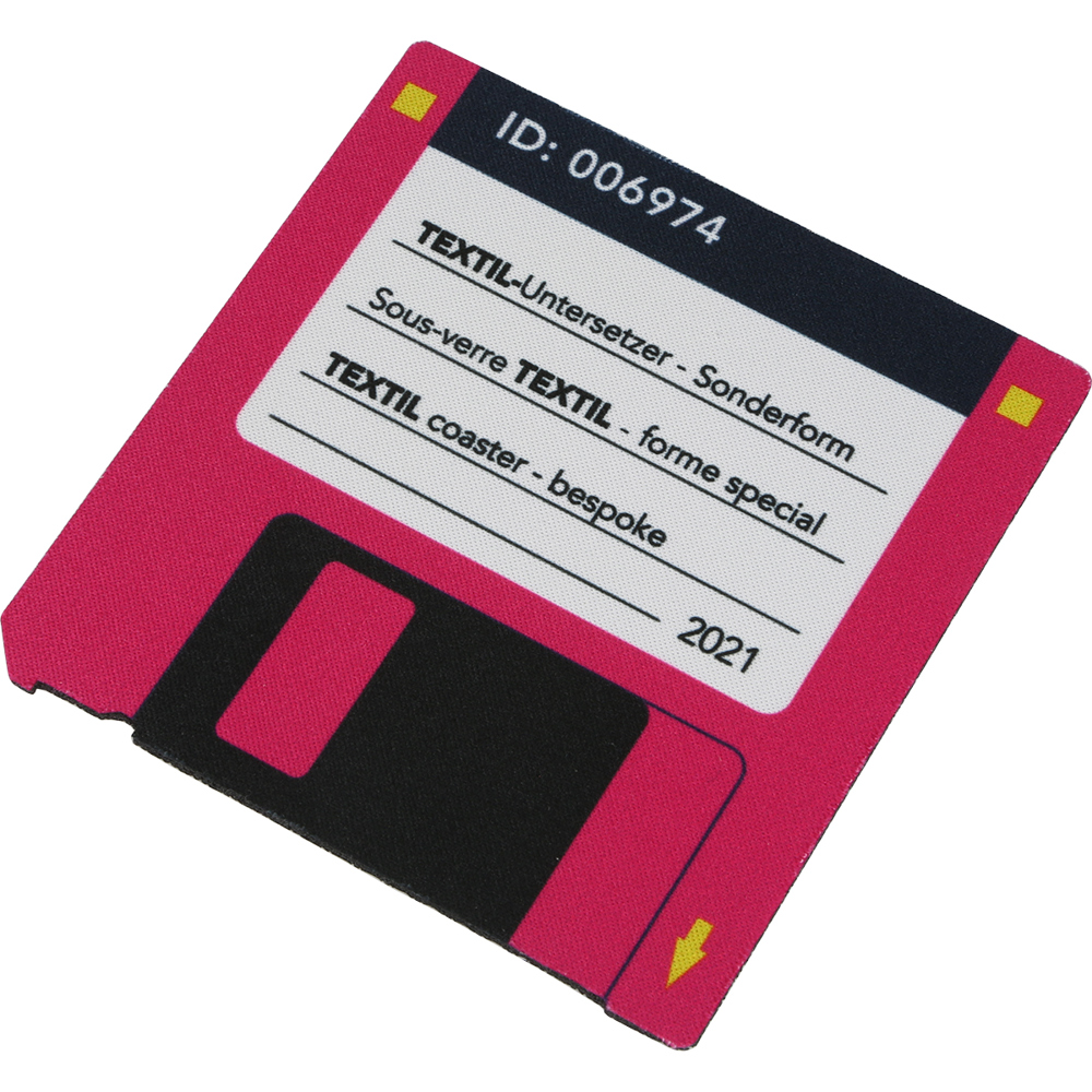 TEXTIL Untersetzer Sonderform innerhalb 100 x 100  x 3 mm