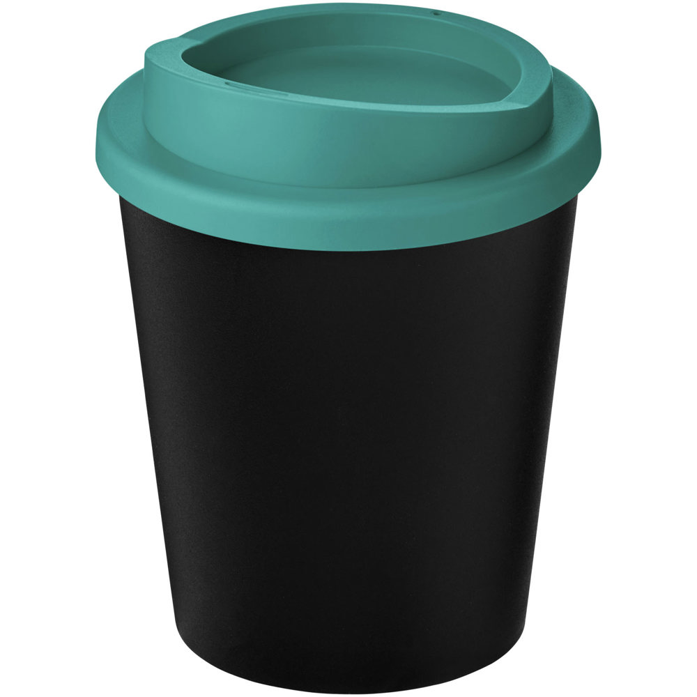 Americano® Espresso Eco 250 ml recycelter Isolierbecher - schwarz, aquablau