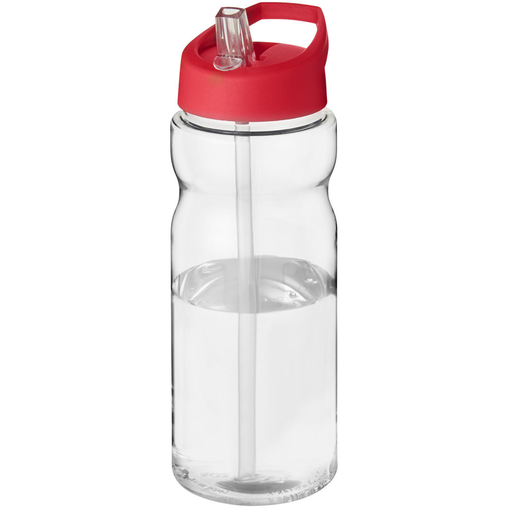 H2O Active® Base Tritan™ 650 ml Sportflasche mit Ausgussdeckel - transparent klar, rot