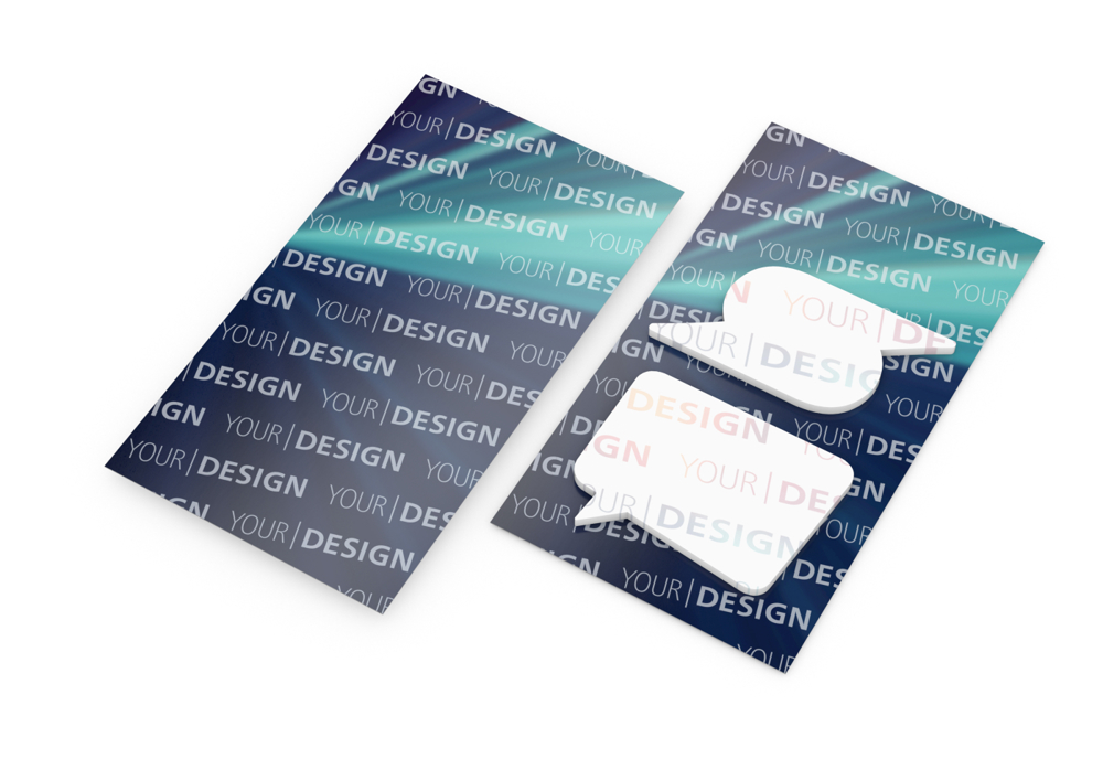 Haftnotiz-Karte Note-Card Form, Blitz – Sprechblase