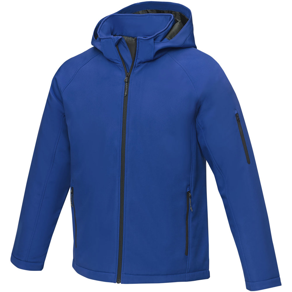 Notus wattierte Softshell Herrenjacke - blau