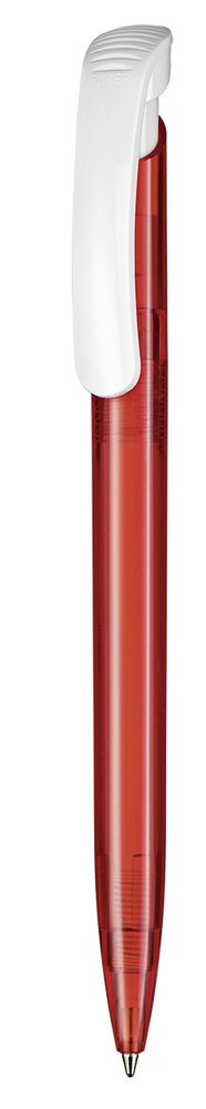 Kugelschreiber CLEAR TRANSPARENT S - kirsch-rot TR/FR