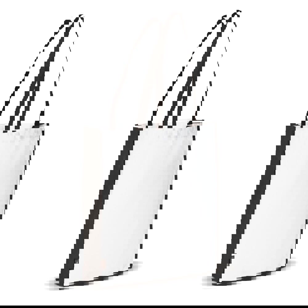 Tragetasche Non-Woven 75g/m² - Weiss / Schwarz