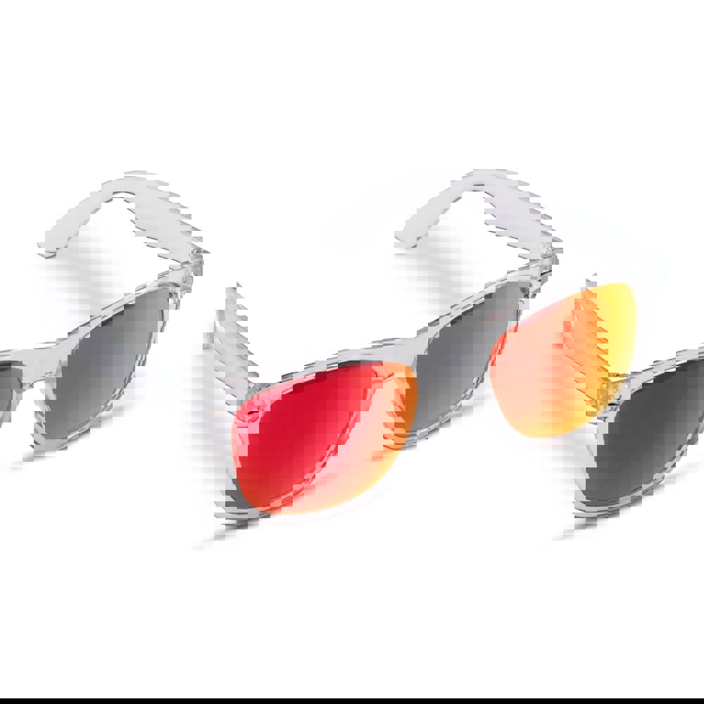 Sonnenbrille Bradley transparent UV400 - Transparent / Rot