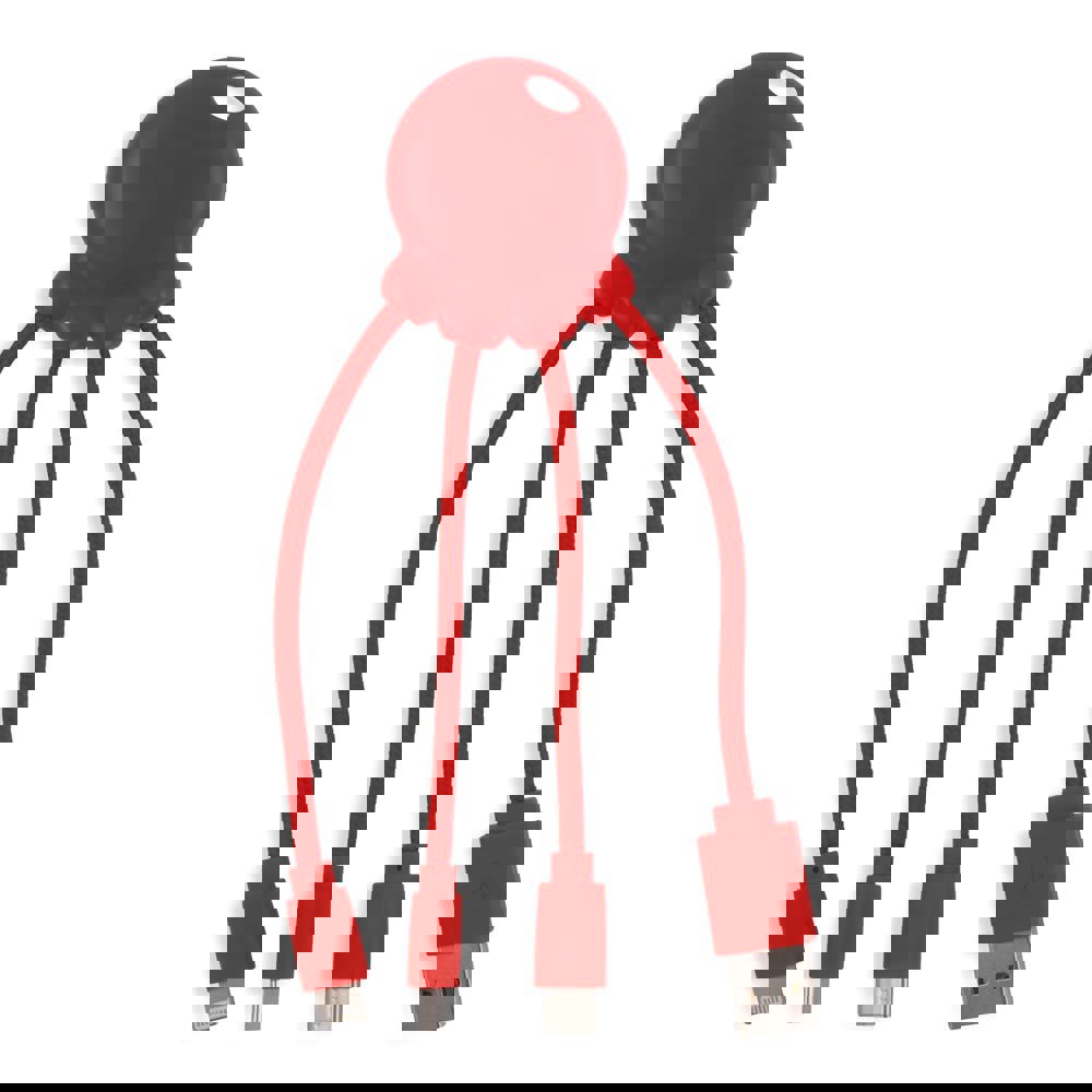 2087 | Xoopar Octopus Charging cable - Rot