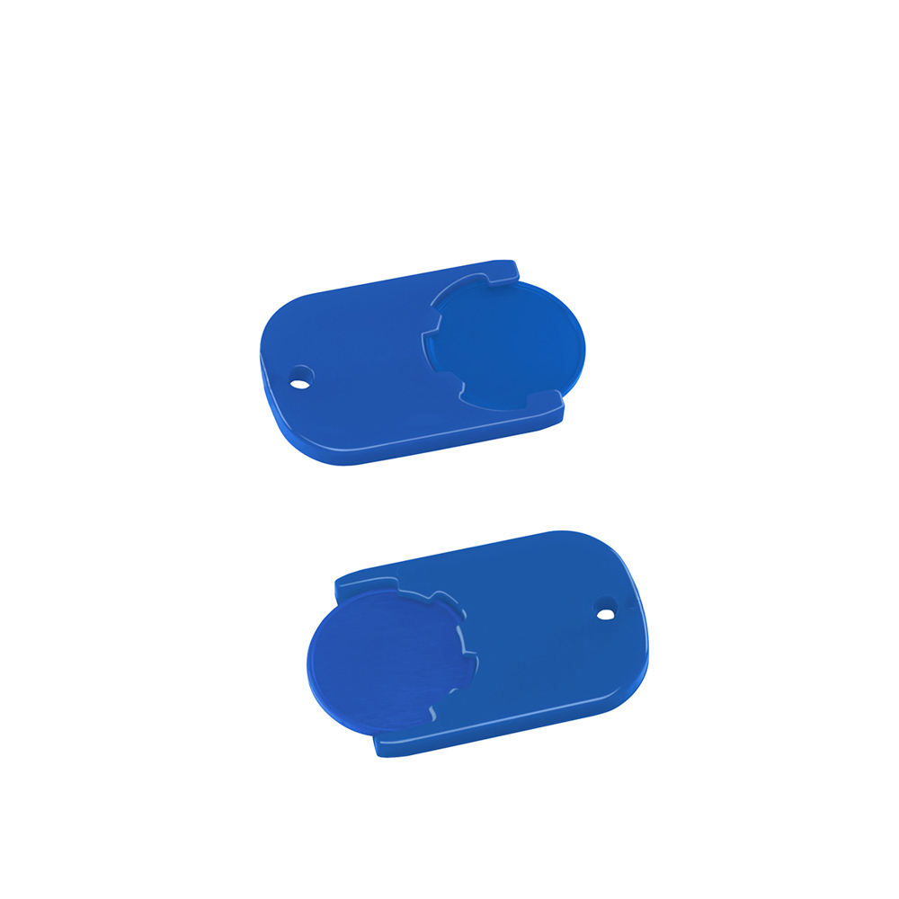 Chiphalter mit 1€-Chip "Gamma" - blau/blau