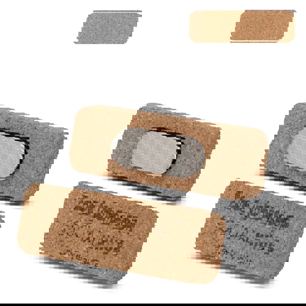 Namensschild Kork mit Magnet