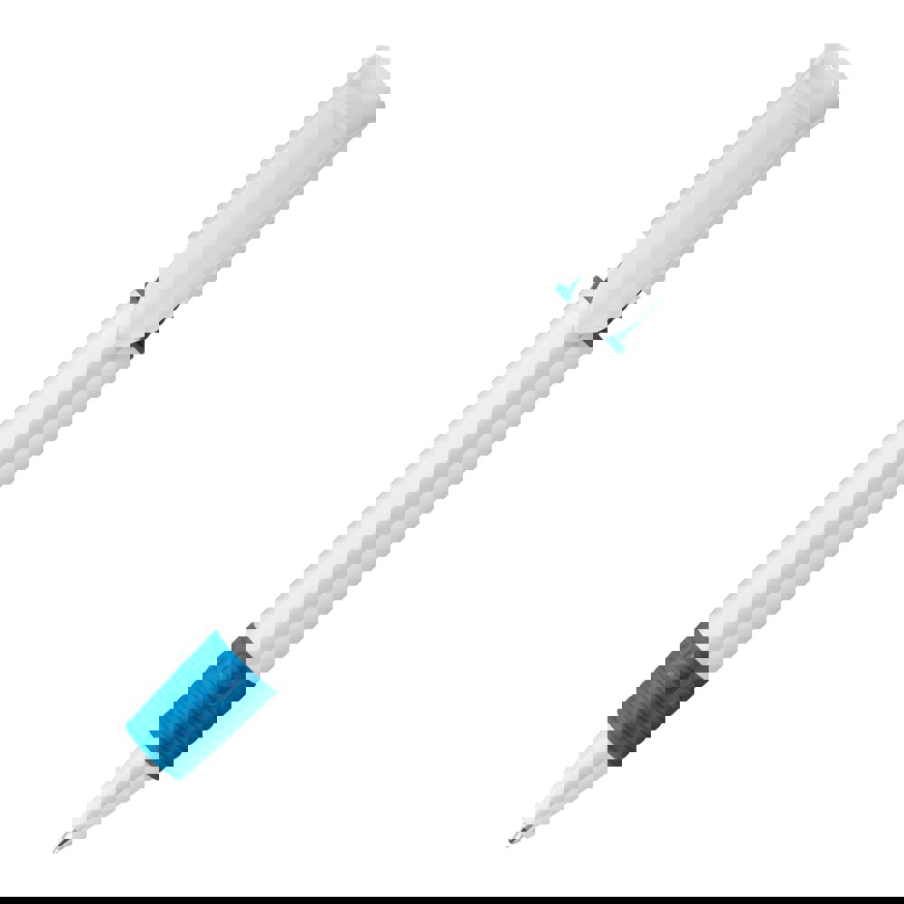 Kugelschreiber S40 Grip hardcolour - Weiss / Blau