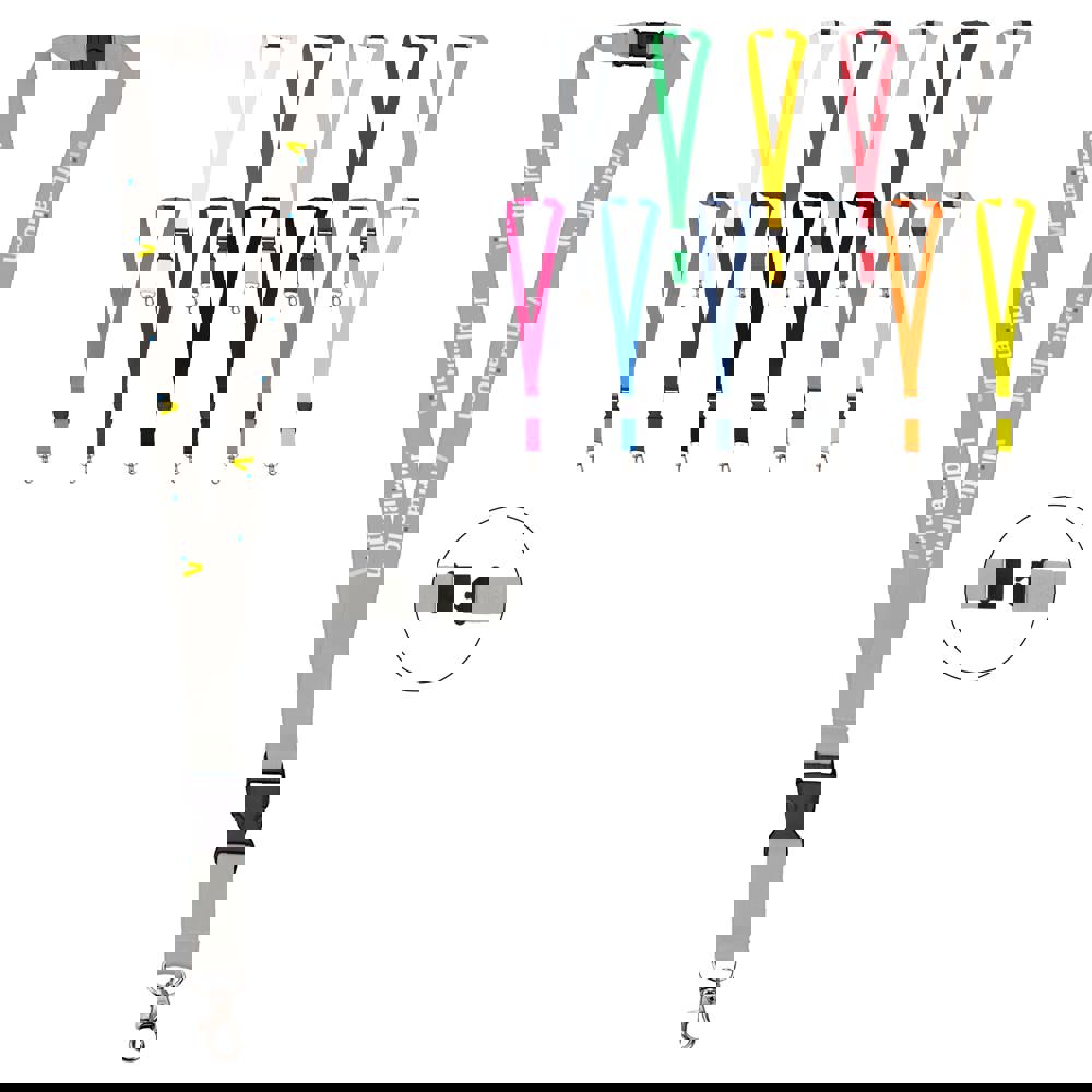 Polyester-Lanyard 20mm mit Schnalle und Haken