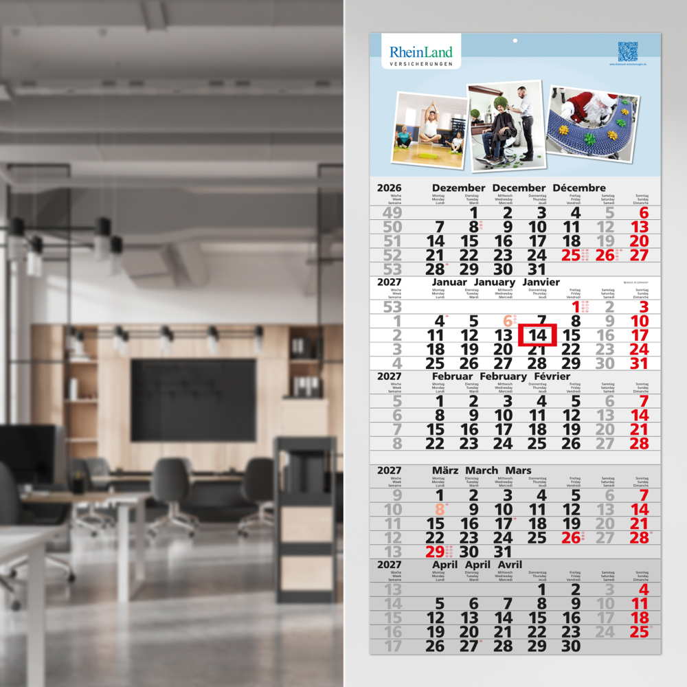 5-Monatskalender Einblatt Quintus 5