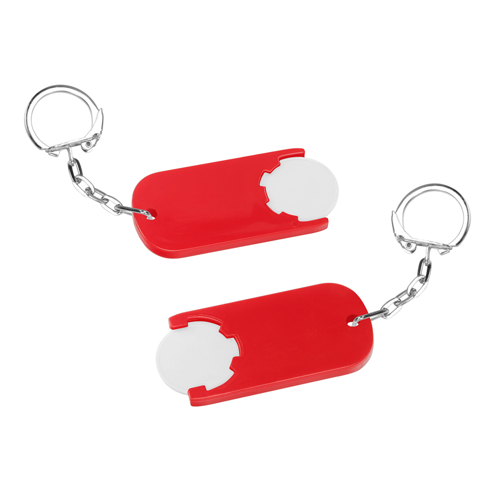 Chiphalter mit 1€-Chip "Alpha" - Weiß/Rot