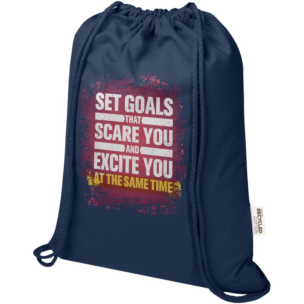 Peru Blend 180 g/m² Sportbeutel aus GRS recycelter Baumwolle 5L