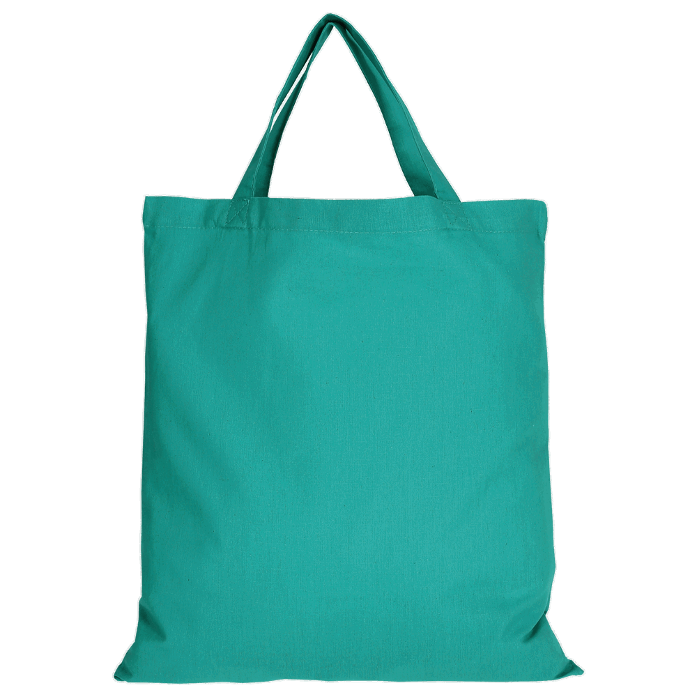 Baumwolltasche - OEKO-TEX®, ca. 140 g/m², mit zwei kurzen Henkeln - smaragd