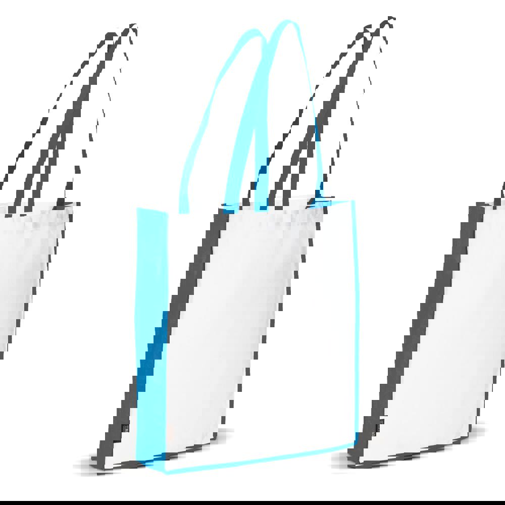 Tragetasche Non-Woven 75g/m² - Weiss / Blau