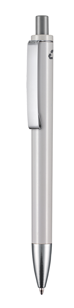 Kugelschreiber EXOS RECYCLED - grau recycled/stein-grau