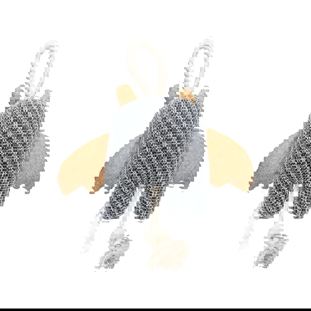 Hundespielzeug Fledermaus, grau, one size