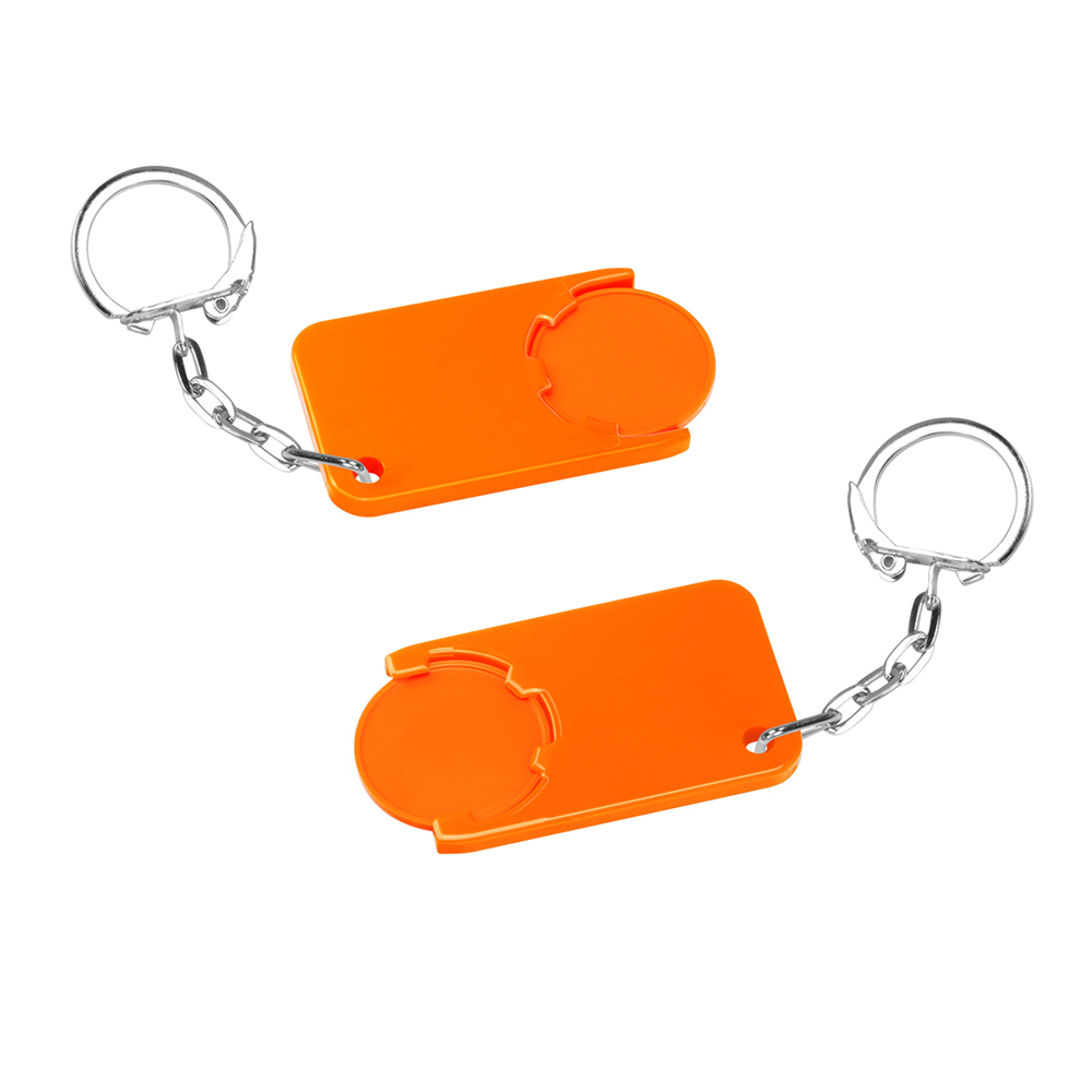 Chiphalter mit 1€-Chip "Beta" - orange/orange