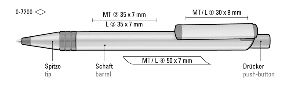 RECYCLED PET PEN ALUMA, orange