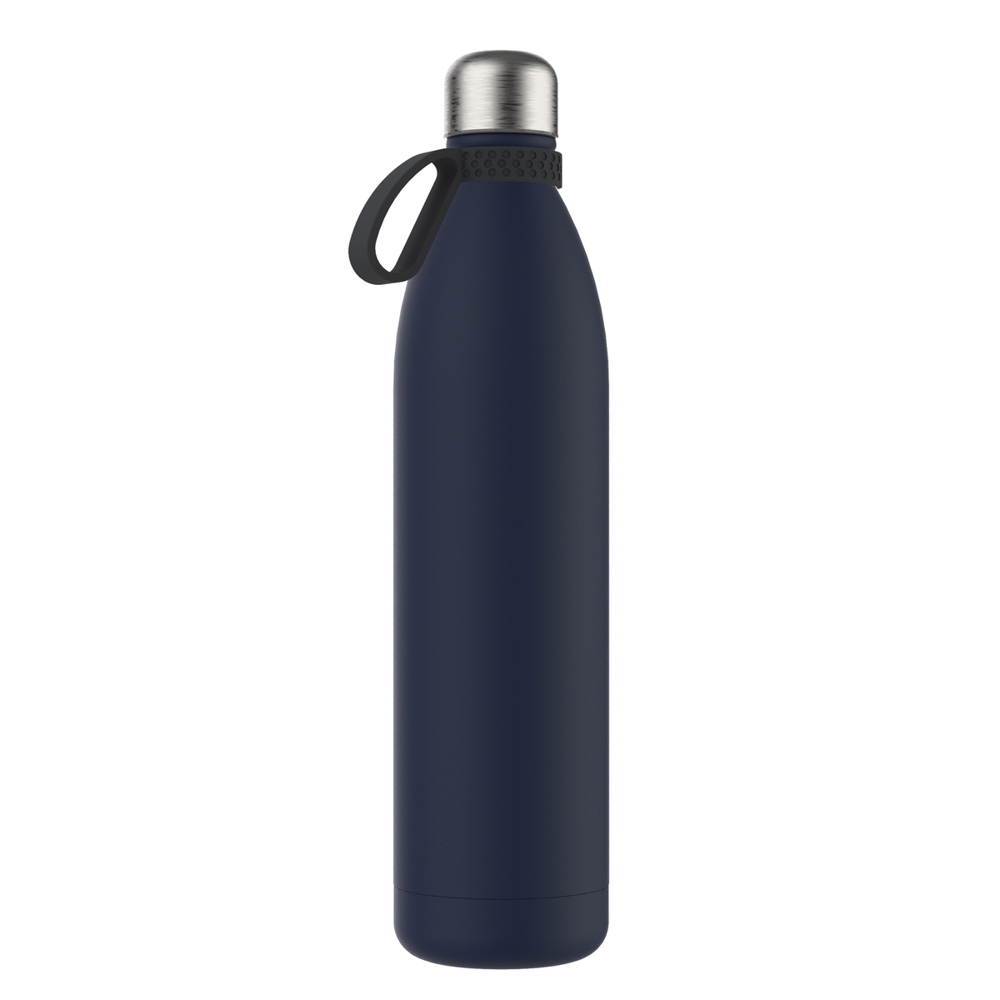 Thermotrinkflasche RETUMBLER-NIZZA XXL - dunkelgrau, marineblau, silber