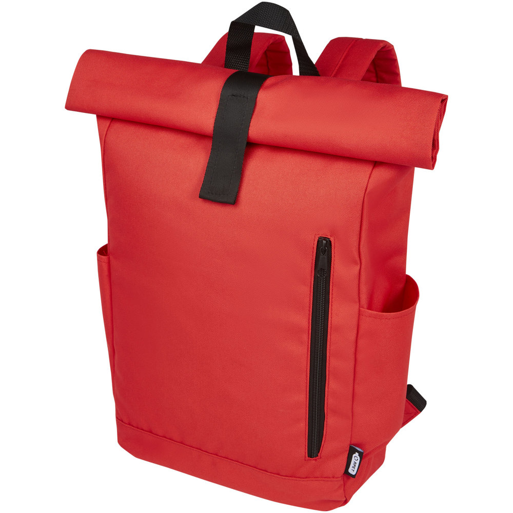 Byron 15,6" GRS RPET Roll-Top Rucksack 18 L - rot