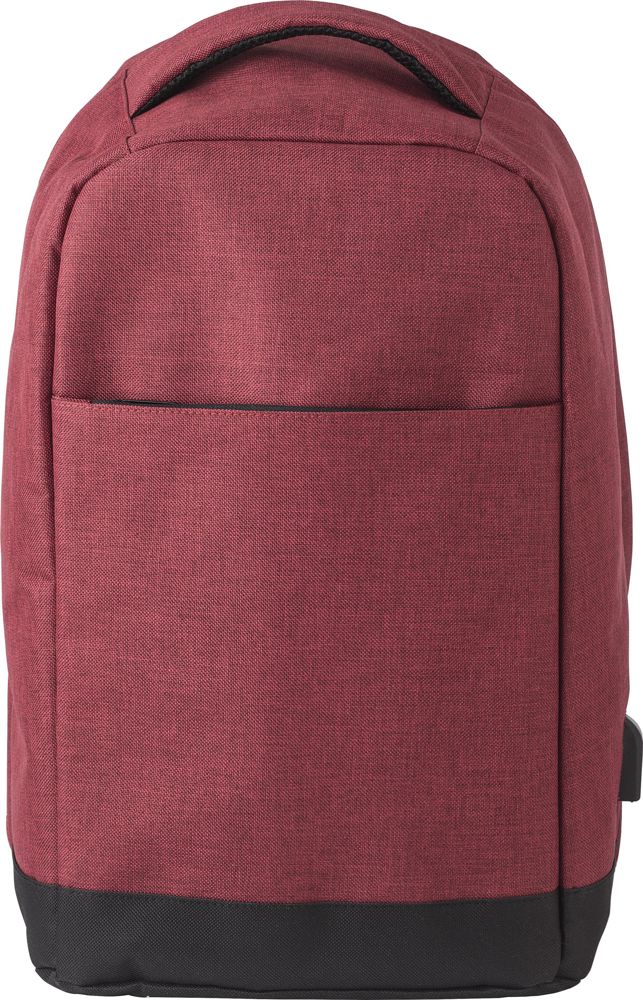 Diebstahlsicherer Rucksack aus Polyester Cruz - Bordeauxrot