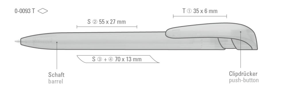 YES transparent, dunkelblau
