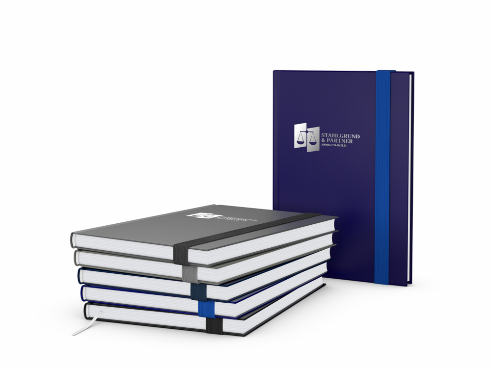 Notizbuch Visco-Book Buchleinen-Hardcover farbig A5