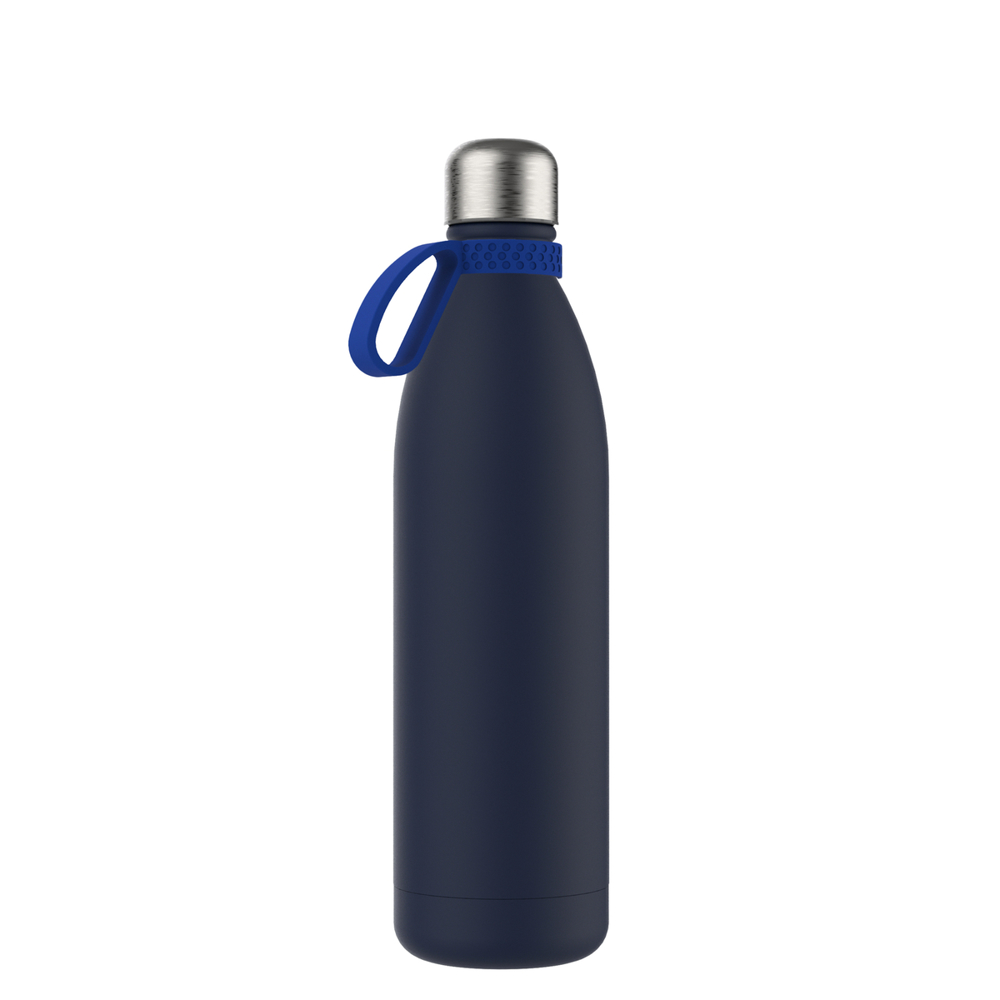 Thermotrinkflasche RETUMBLER-NIZZA XL - blau, marineblau, silber