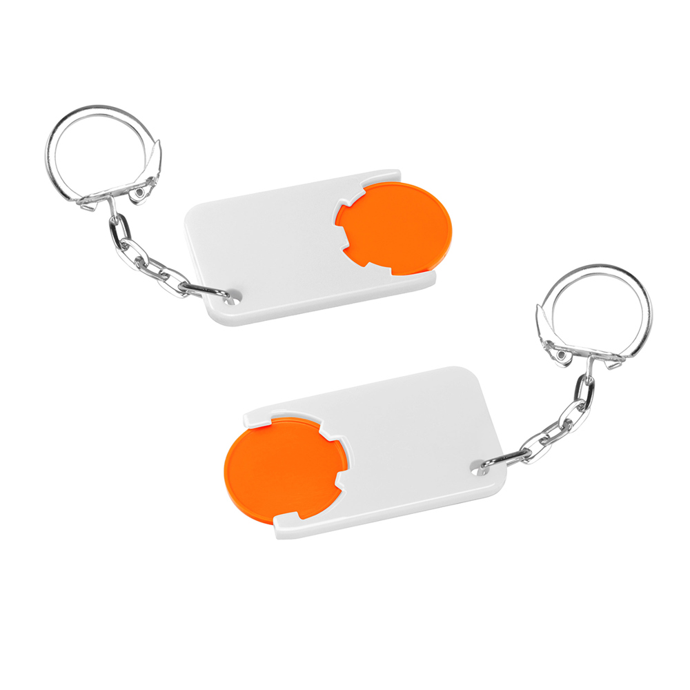 Chiphalter mit 1€-Chip "Beta" - Orange/Weiß