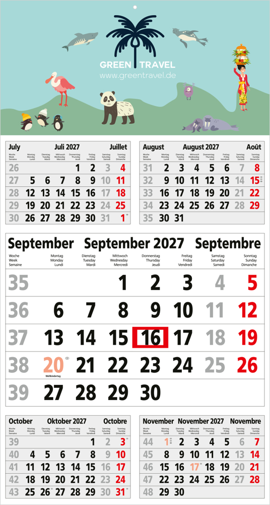 5-Monatskalender Einblatt Budget 5 EXPRESS großer laufender Monat