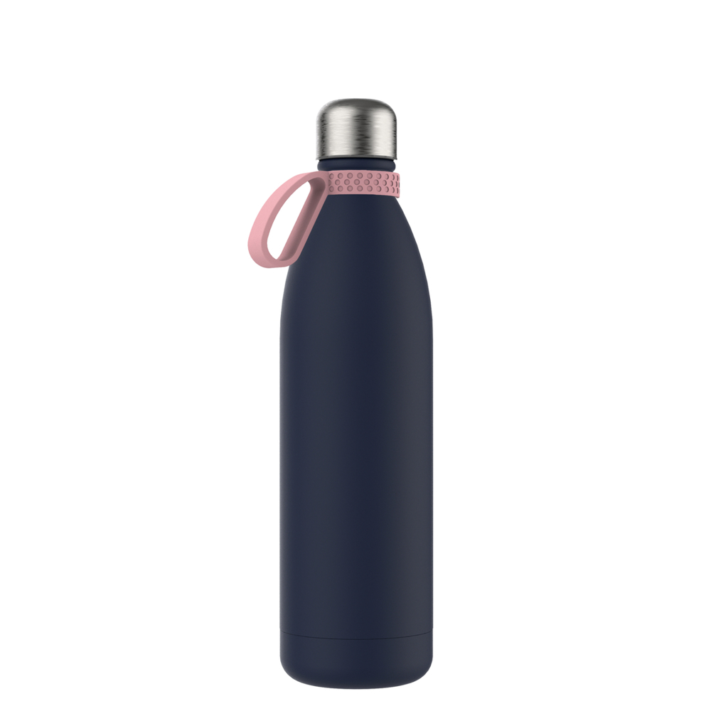 Thermotrinkflasche RETUMBLER-NIZZA XL - hellmagenta, rose, marineblau, silber