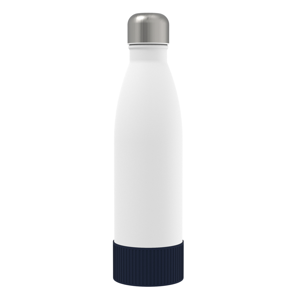 Trinkflasche RETUMBLER-myTOULON - weiß, marineblau