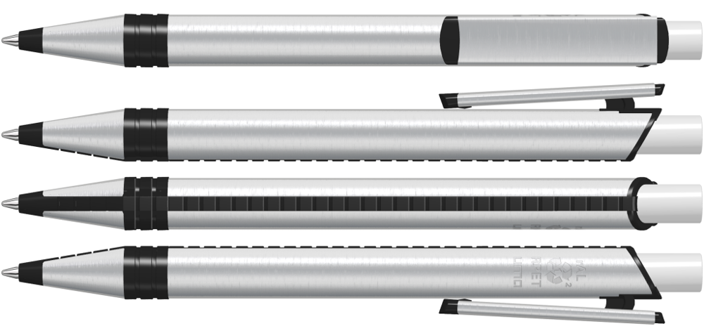 RECYCLED PET PEN ALUMA, weiss