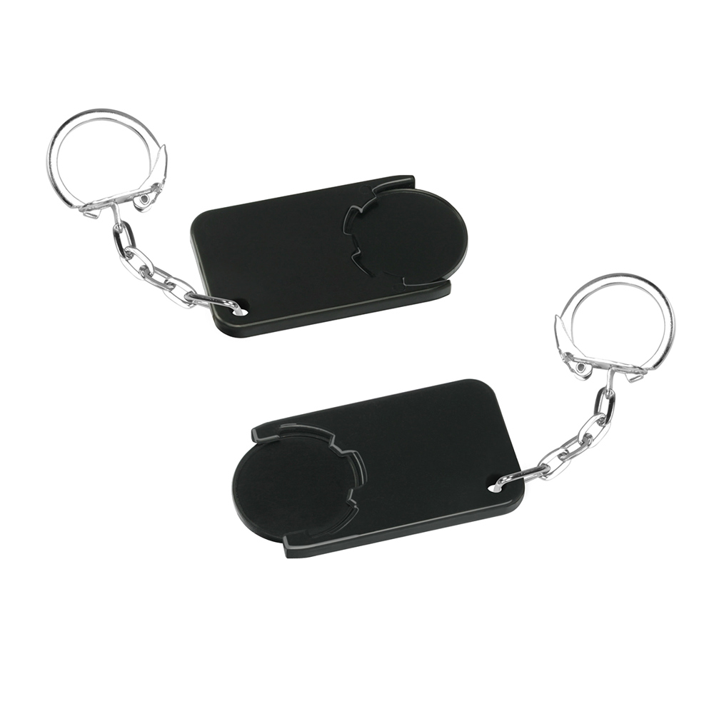 Chiphalter mit 1€-Chip "Beta" - schwarz/schwarz