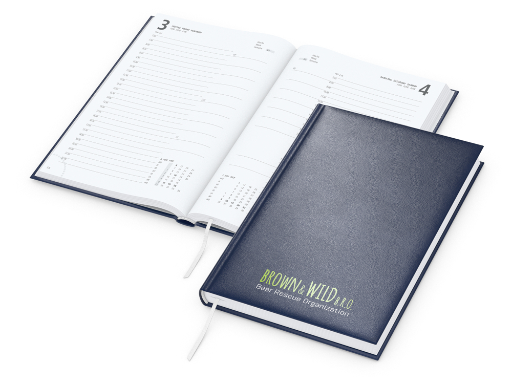 Tageskalender Advance Mo.–So. je 1 Seite Kunstleder-Hardcover