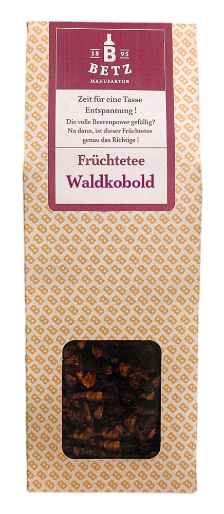 BIO Früchtetee "Waldkobold", 100 g in Präsentkartonage