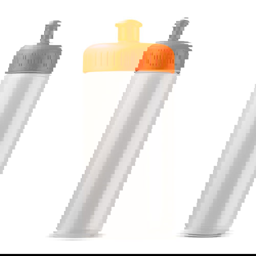 Sportflasche auf Biobasis 500ml basic - Weiss / Orange